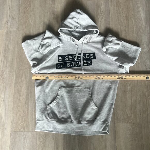 5 Seconds of Summer 5SOS Australian Band Pullover Hoodie Mens XL Gray ROWYSO - Picture 3 of 6